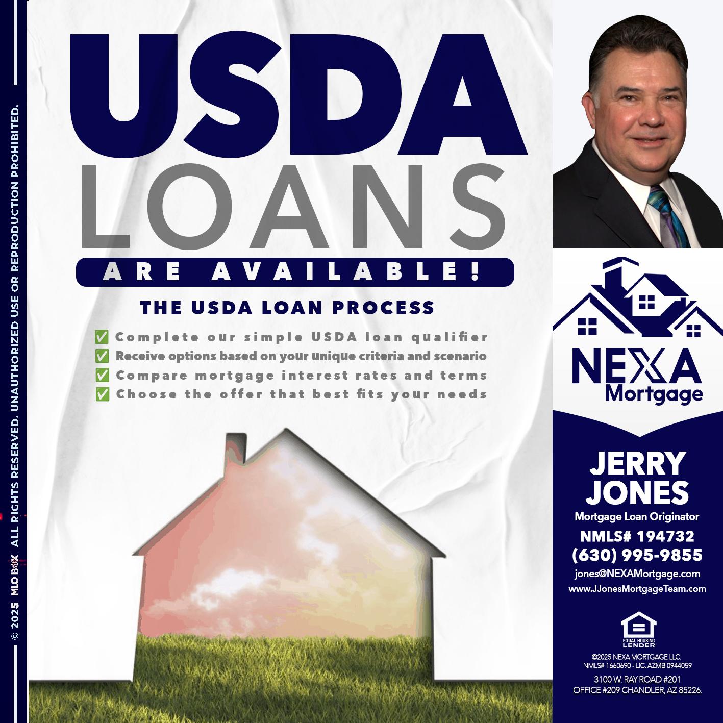USDA LOANS - Jerry Jones -Mortgage Loan Originator