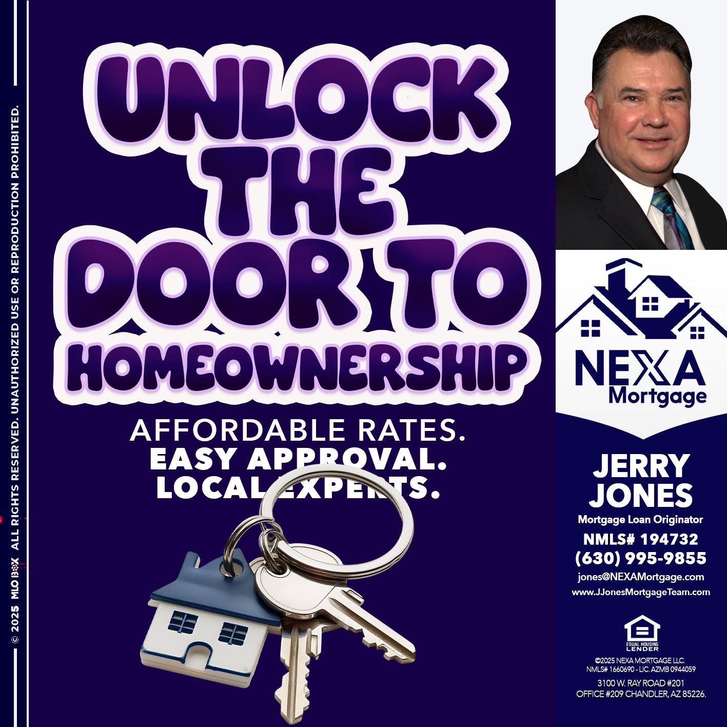 UNLOCK THE DOOR - Jerry Jones -Mortgage Loan Originator