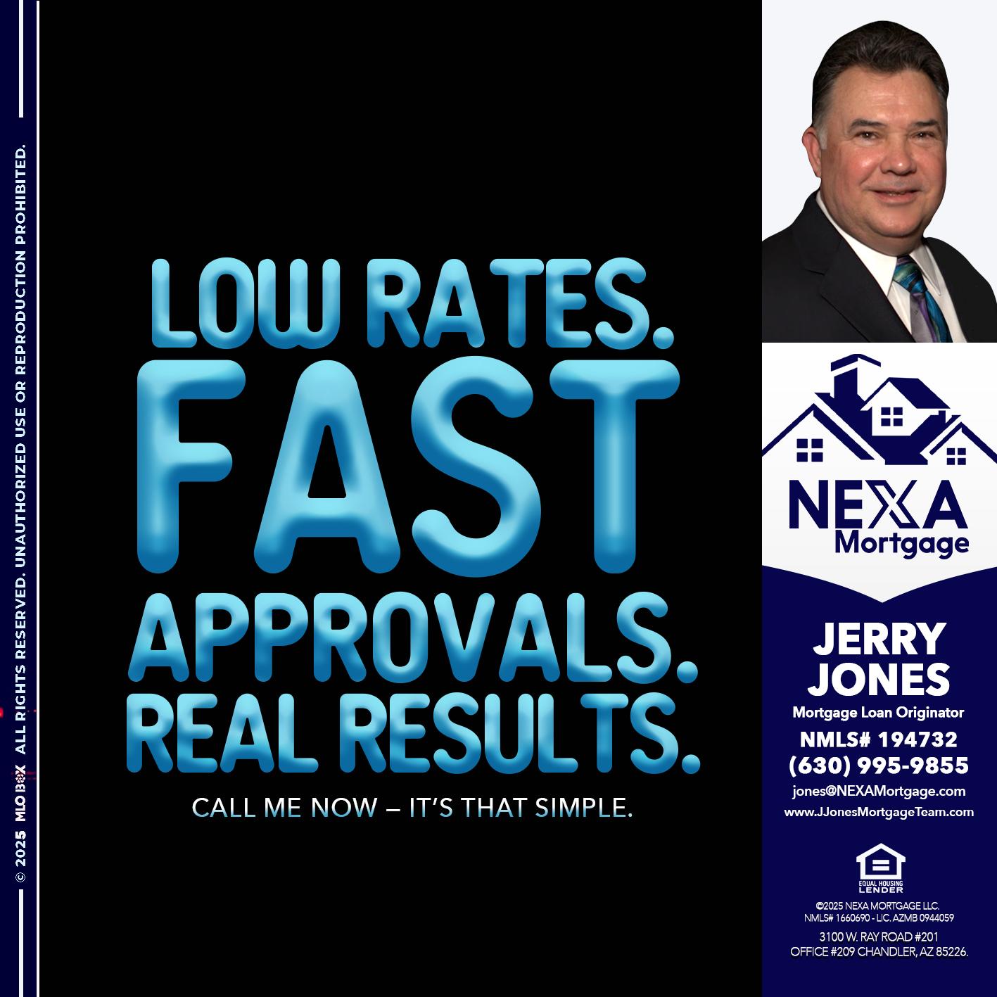 LOW RATES - Jerry Jones -Mortgage Loan Originator