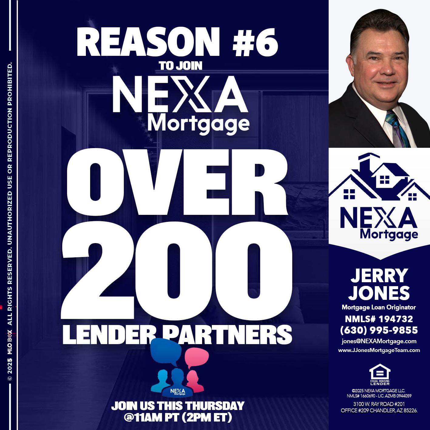 REASON 6 - Jerry Jones -Mortgage Loan Originator