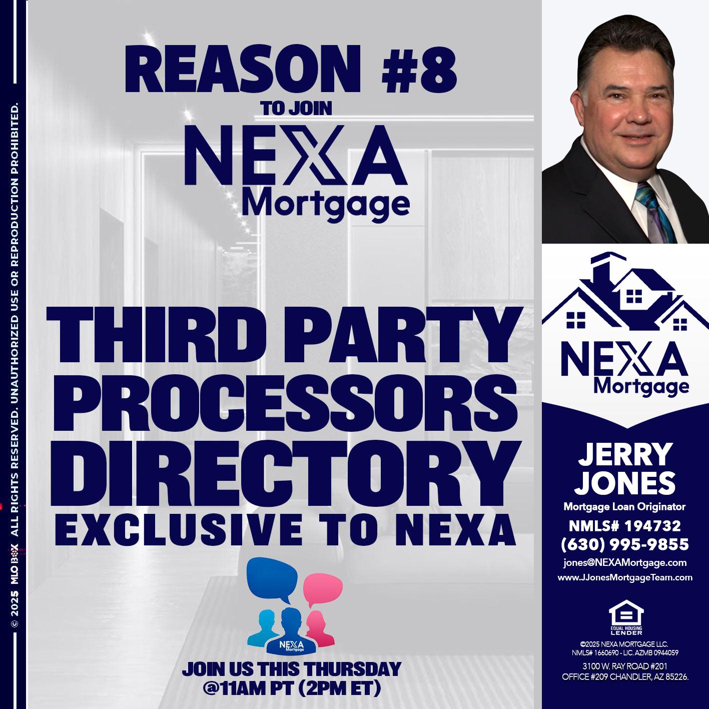 REASON 8 - Jerry Jones -Mortgage Loan Originator