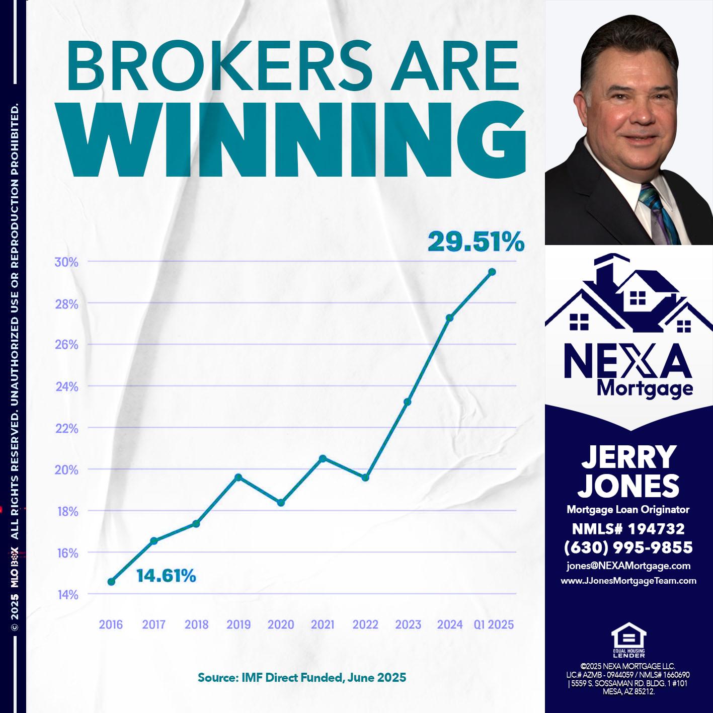 BROKERS ARE WINNING - Jerry Jones -Mortgage Loan Originator