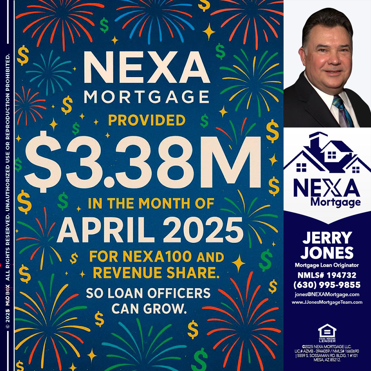 $3.38M - Jerry Jones -Mortgage Loan Originator