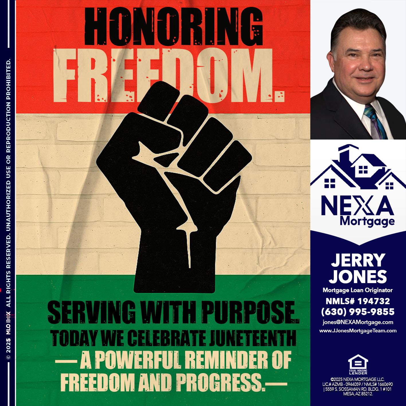 HONORING FREEDOM - Jerry Jones -Mortgage Loan Originator