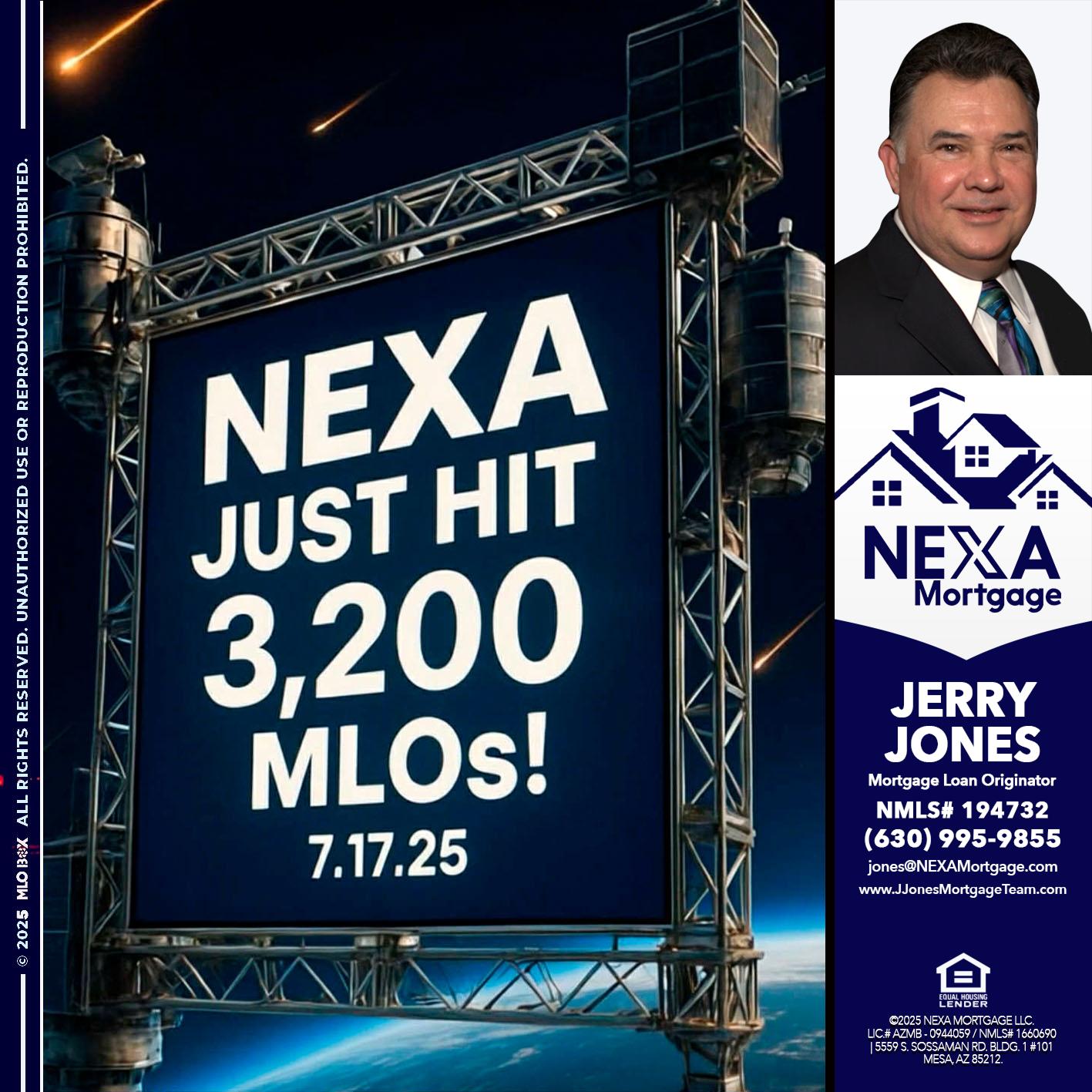 NEXA JUST HIT 3,200 - Jerry Jones -Mortgage Loan Originator
