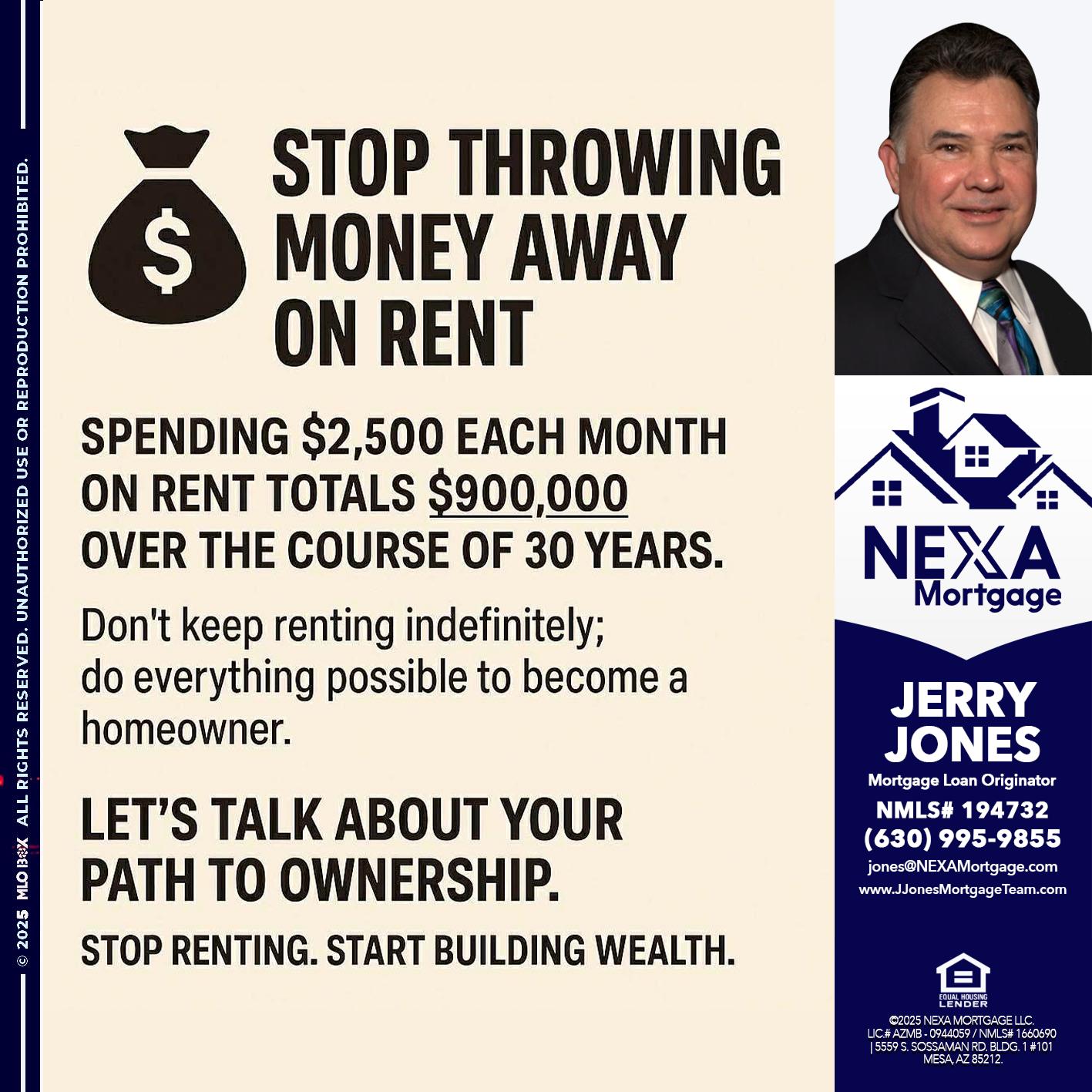 STOP THROWING - Jerry Jones -Mortgage Loan Originator