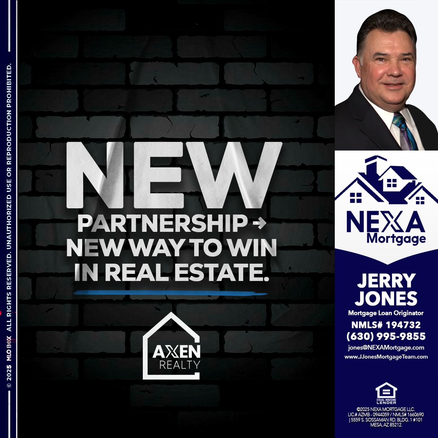 new partnership - Jerry Jones -Mortgage Loan Originator