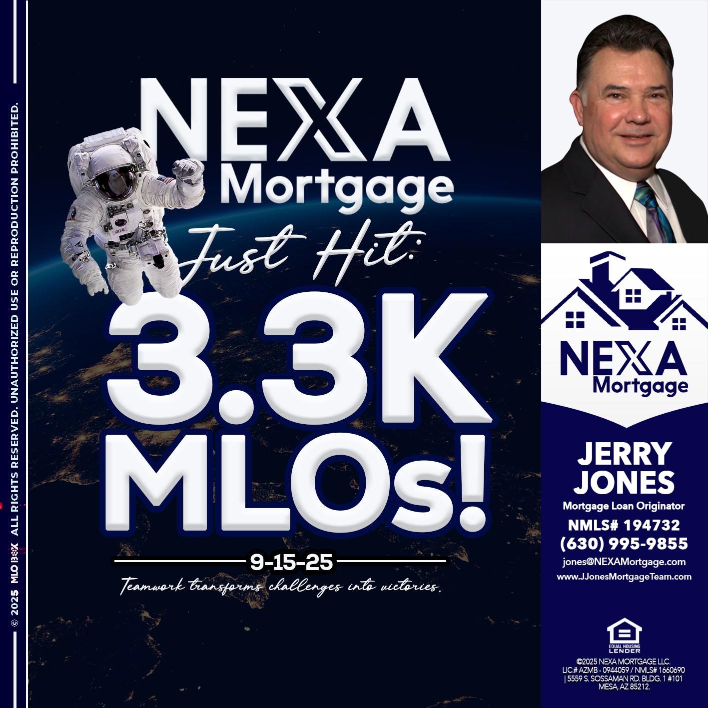 3.3K - Jerry Jones -Mortgage Loan Originator