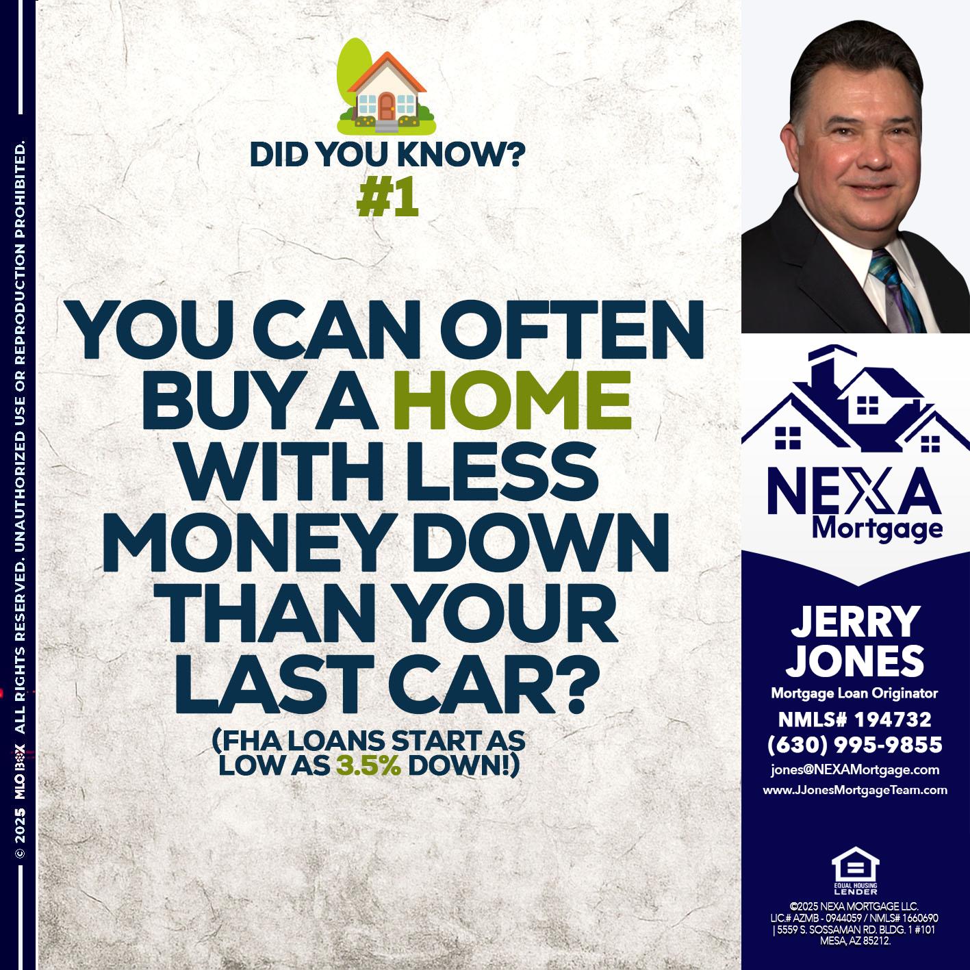 DID YOU KNOW #1 - Jerry Jones -Mortgage Loan Originator