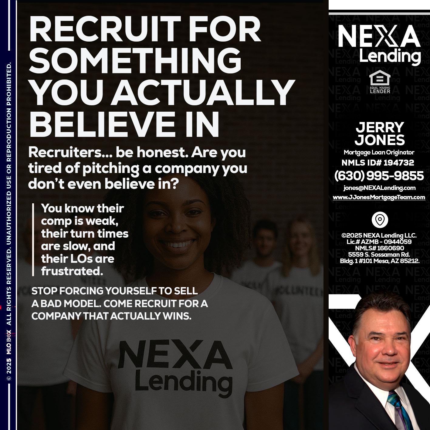 RECRUITING - Jerry Jones -Mortgage Loan Originator