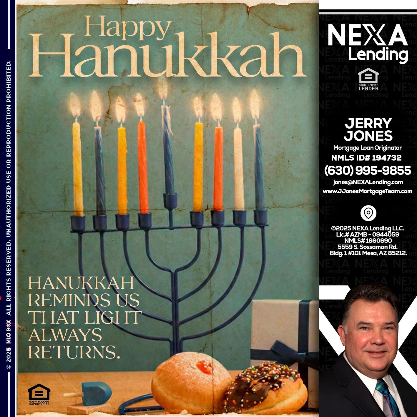 HAPPY HANUKKAH - Jerry Jones -Mortgage Loan Originator