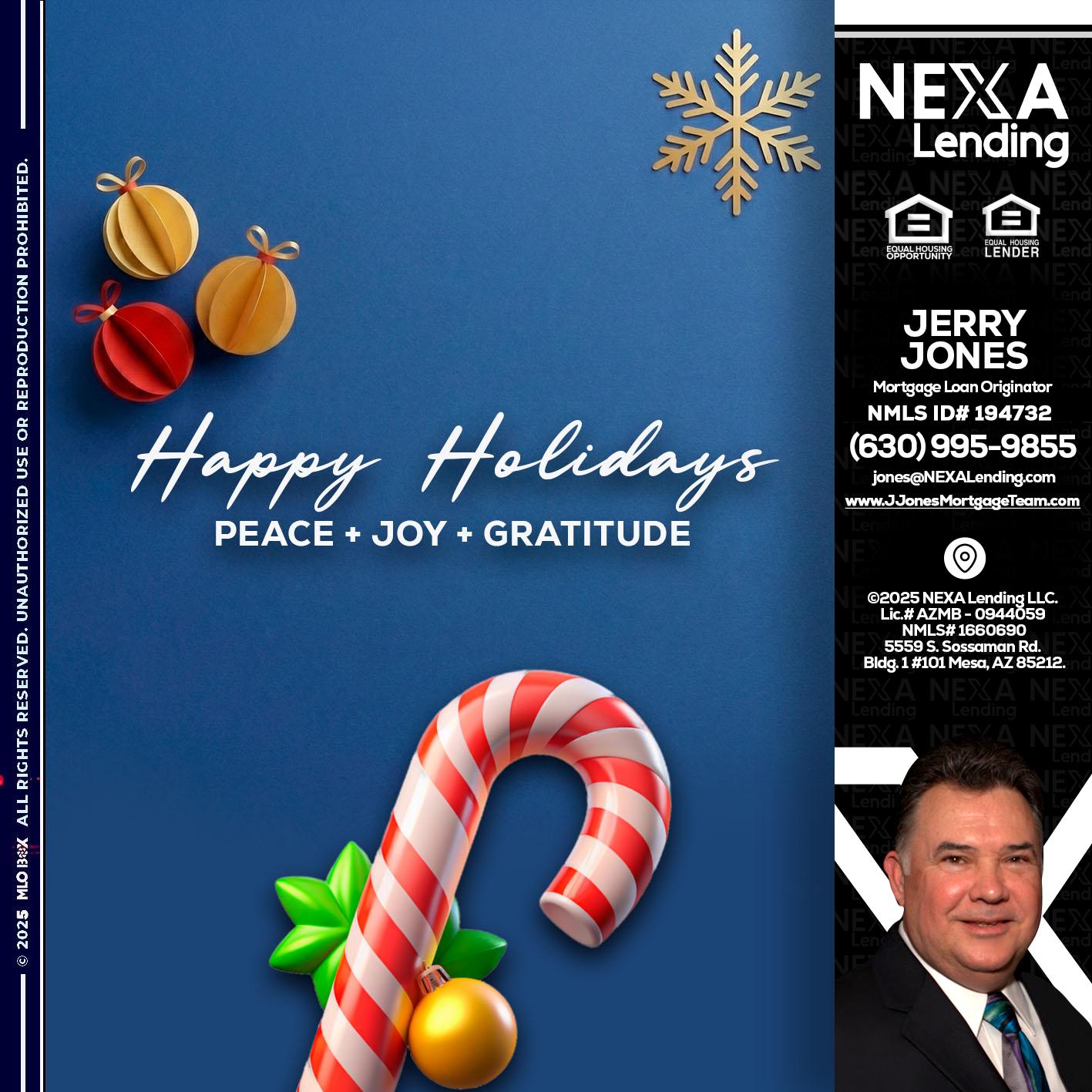 HAPPY HOLIDAYS - Jerry Jones -Mortgage Loan Originator