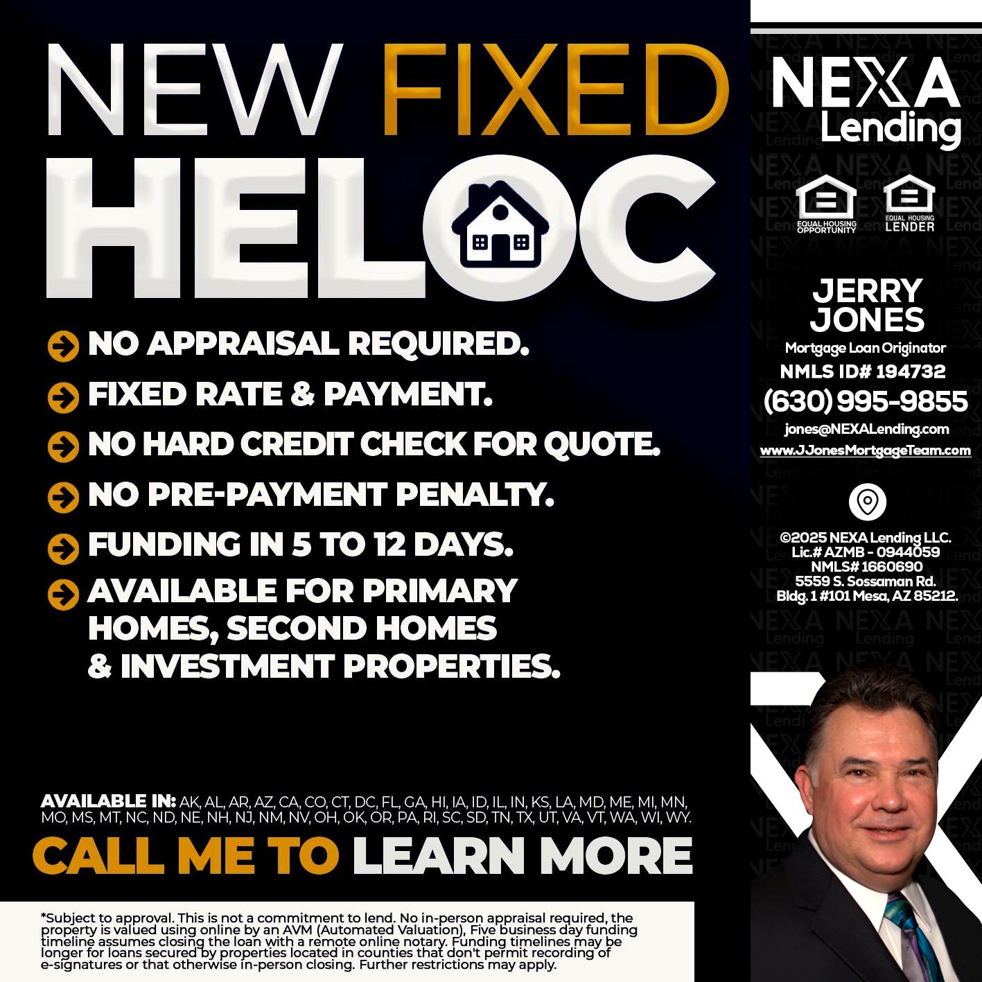 HELOC - Jerry Jones -Mortgage Loan Originator