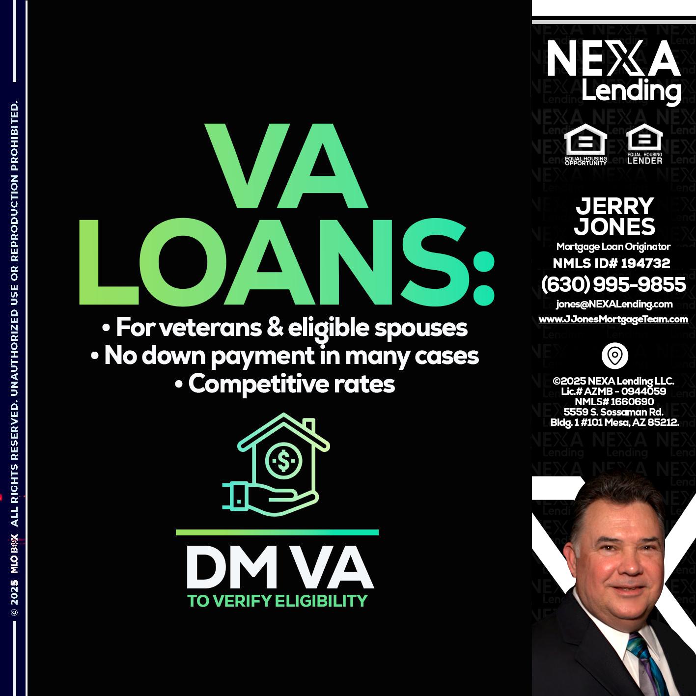 VA LOANS - Jerry Jones -Mortgage Loan Originator