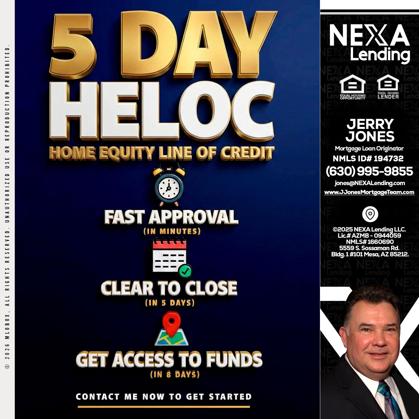 5 day hello - Jerry Jones -Mortgage Loan Originator