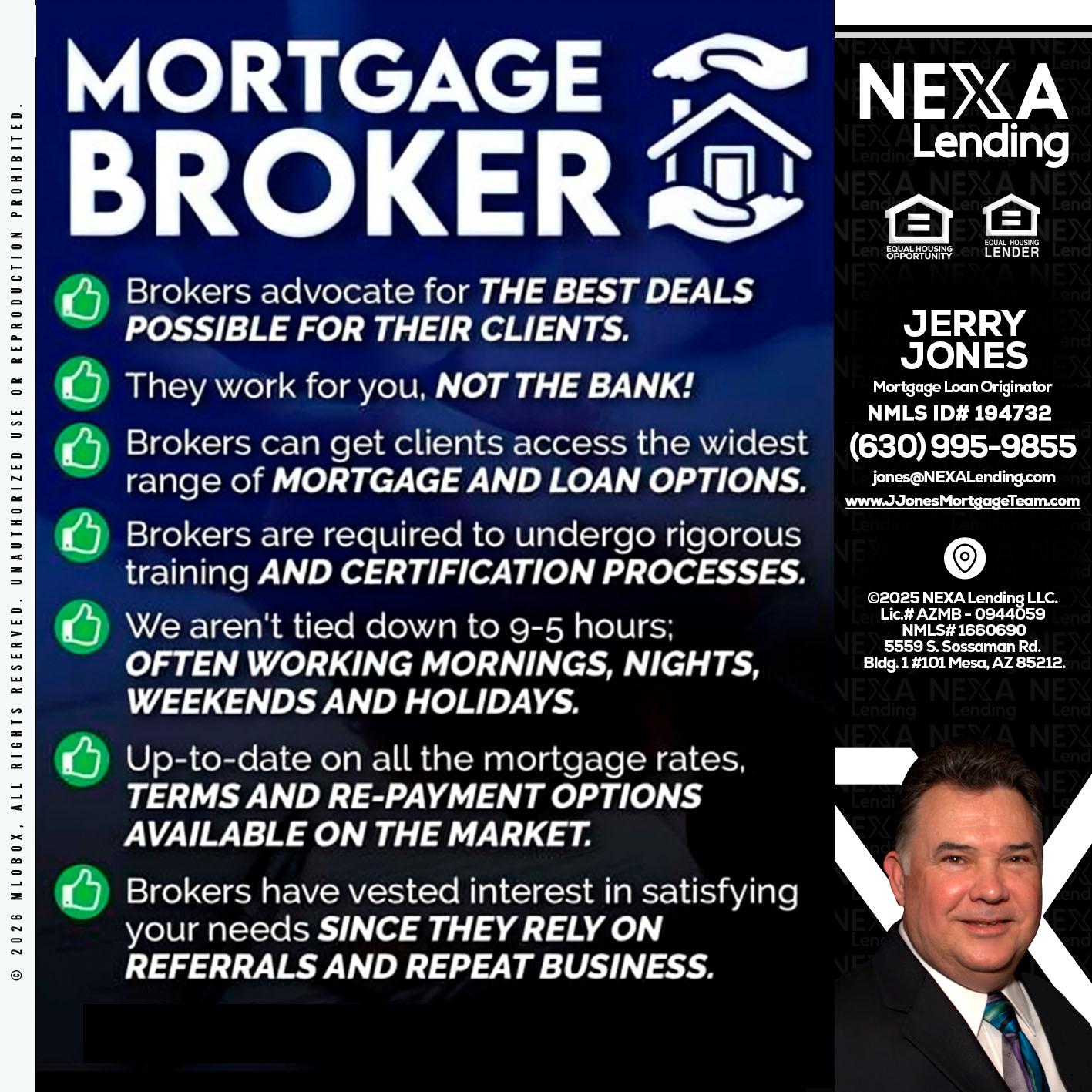 MORTGAGE BROKER - Jerry Jones -Mortgage Loan Originator