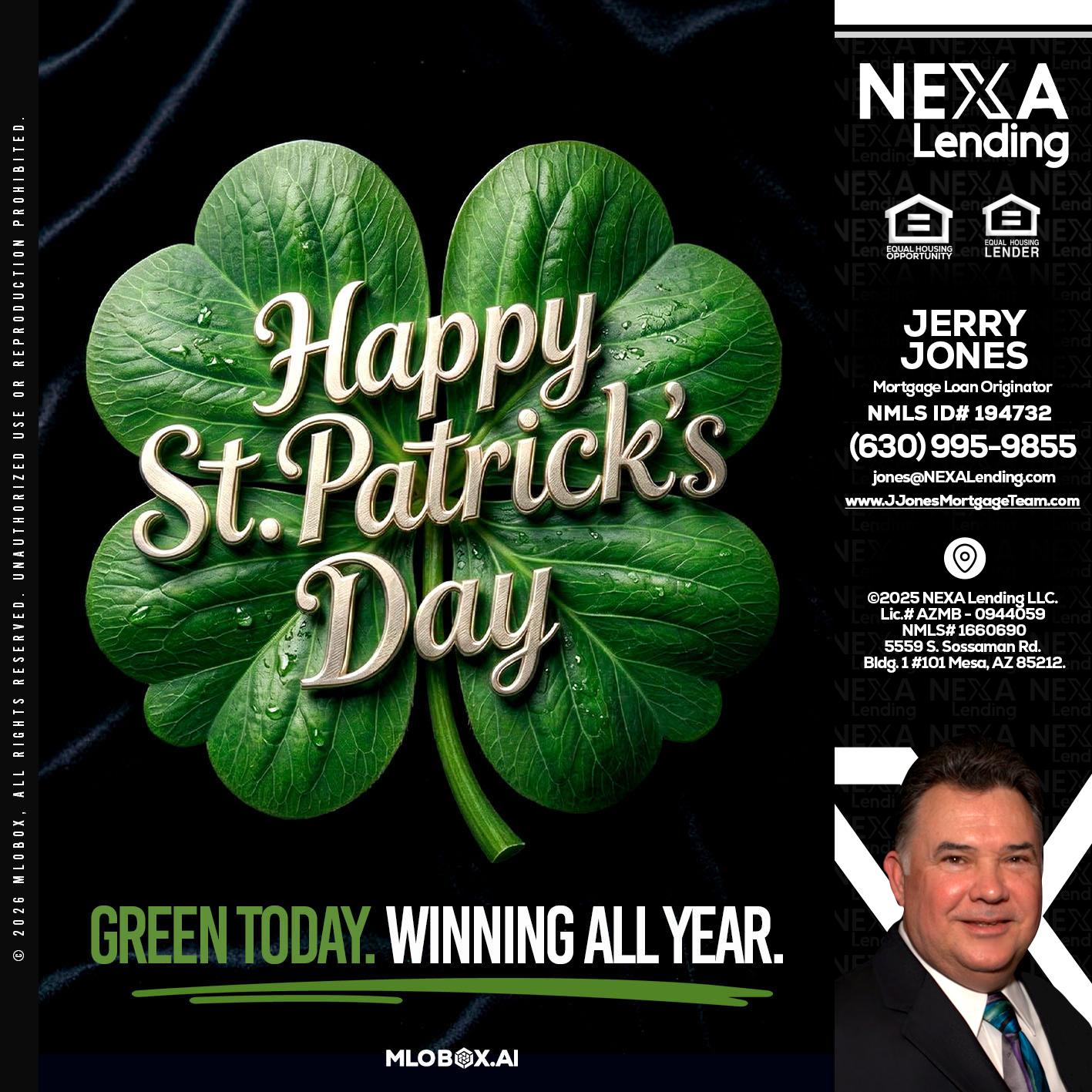 happy st. Patricks day - Jerry Jones -Mortgage Loan Originator