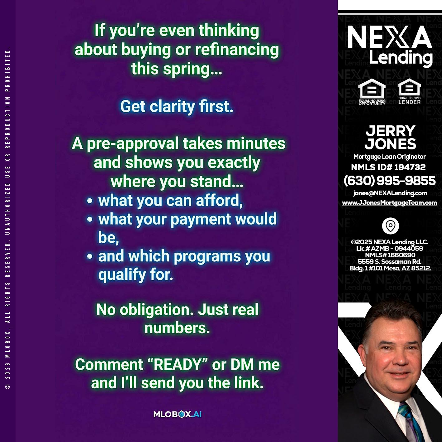 IF YOU THINKING - Jerry Jones -Mortgage Loan Originator