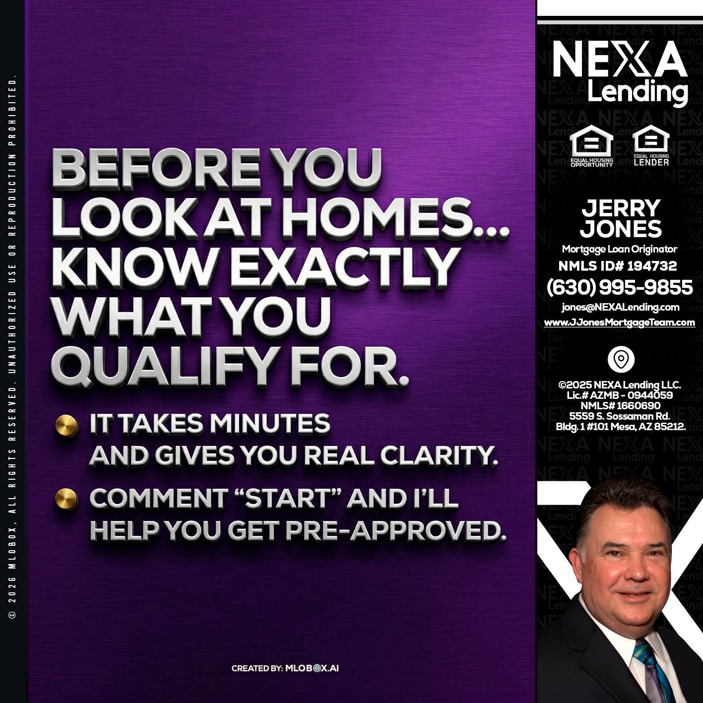 BEFORE YOU - Jerry Jones -Mortgage Loan Originator