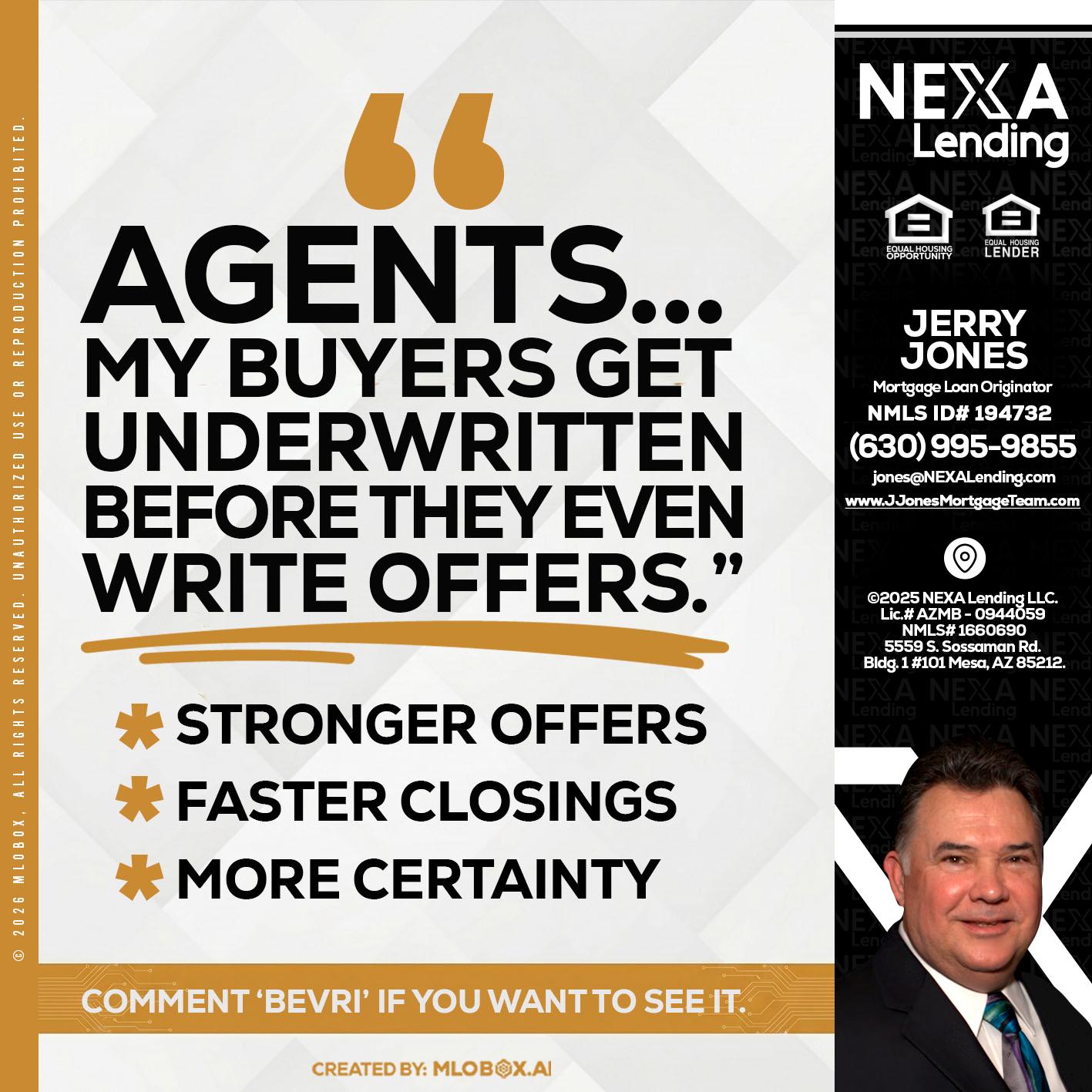 agents - Jerry Jones -Mortgage Loan Originator