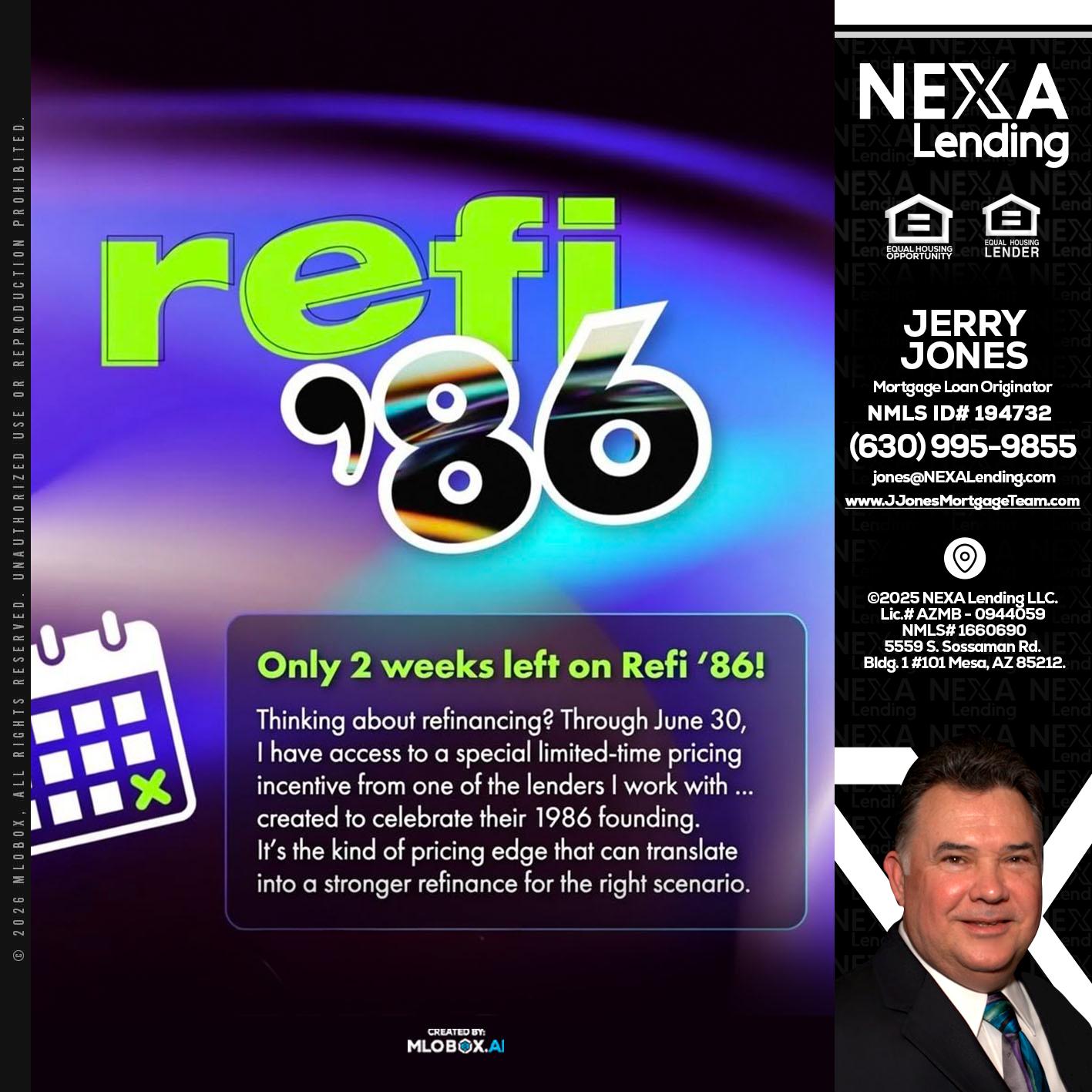 REFI 86 - Jerry Jones -Mortgage Loan Originator