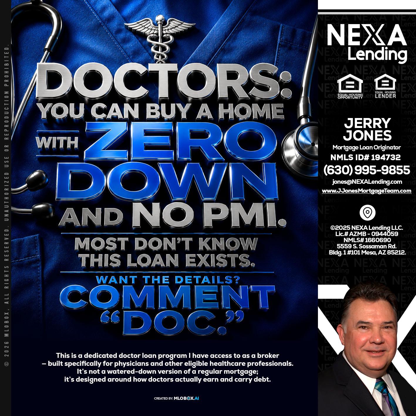 DOCTORS YOU CAN BUY - Jerry Jones -Mortgage Loan Originator
