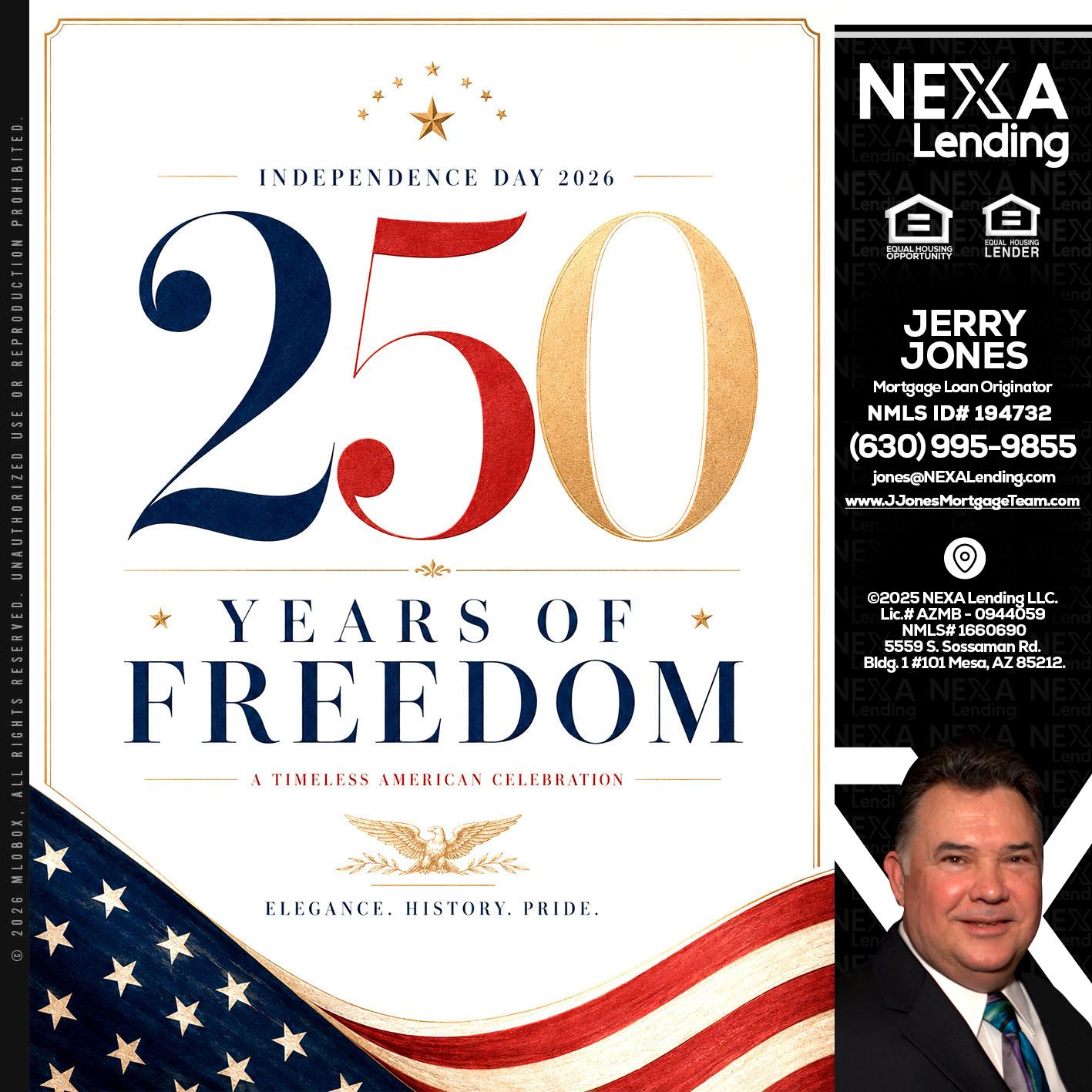 250 YEARS - Jerry Jones -Mortgage Loan Originator