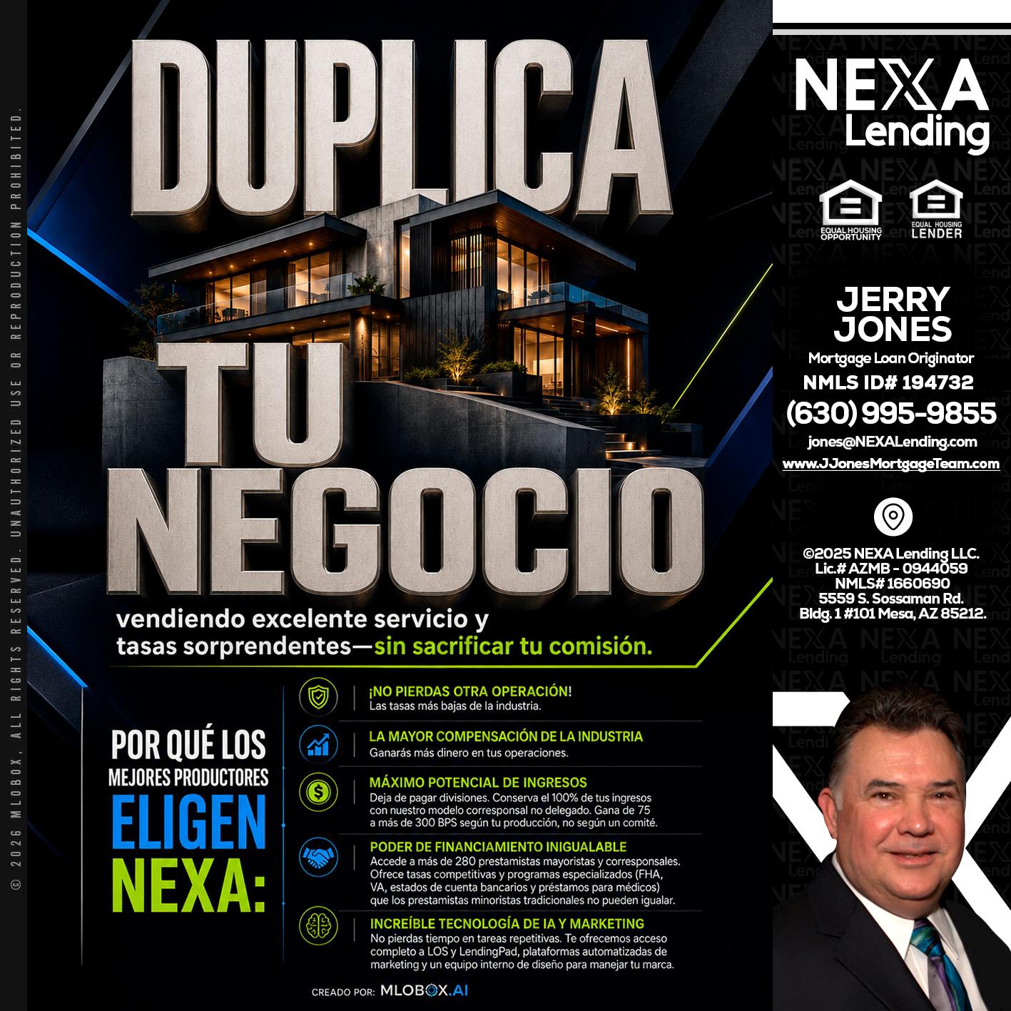 DUPLICA TU NEGOCIO - Jerry Jones -Mortgage Loan Originator