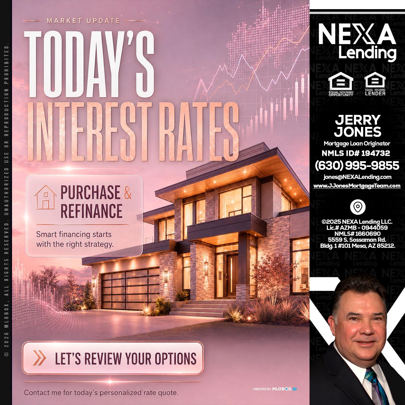 todays interest rates - Jerry Jones -Mortgage Loan Originator