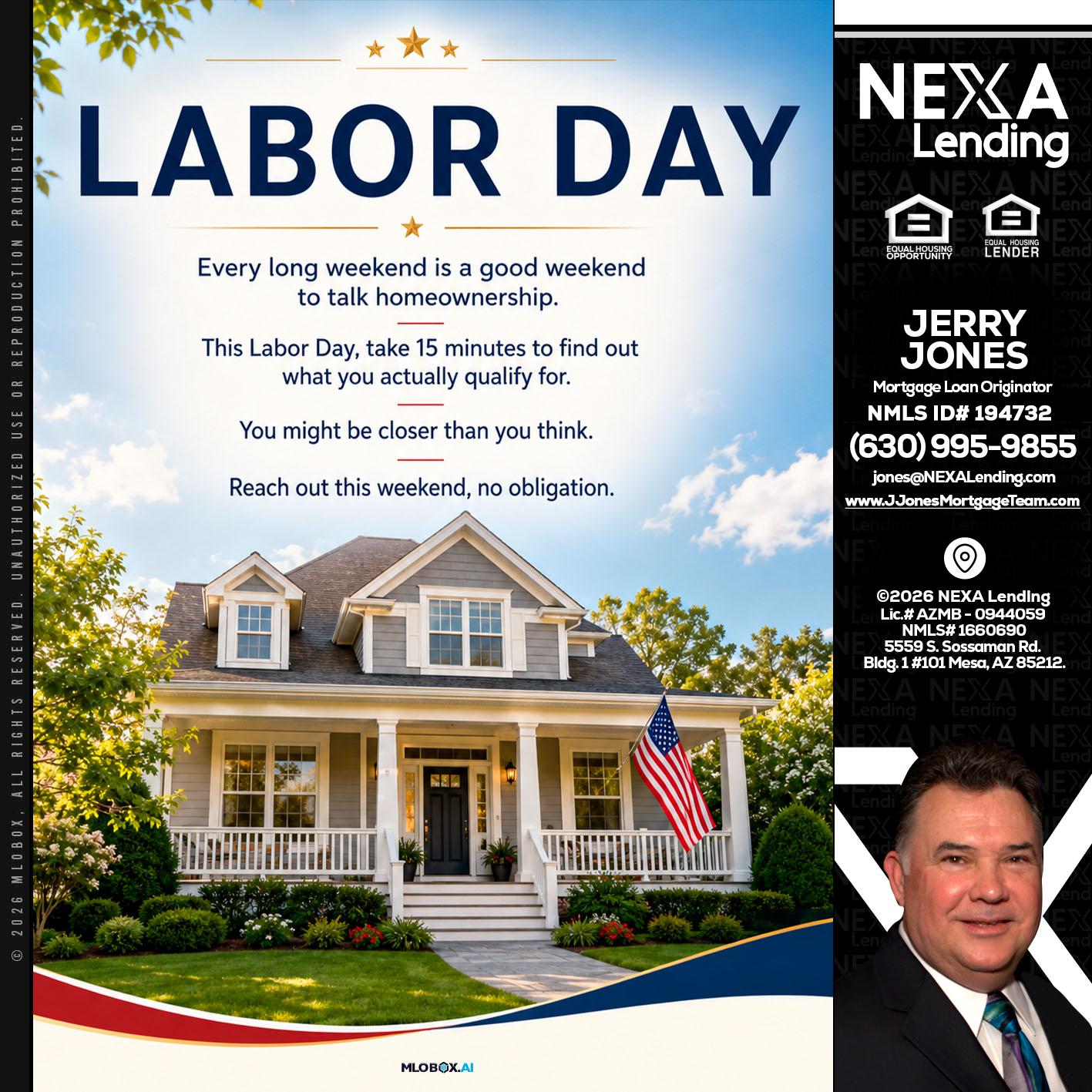 LABOR DAY - Jerry Jones -Mortgage Loan Originator