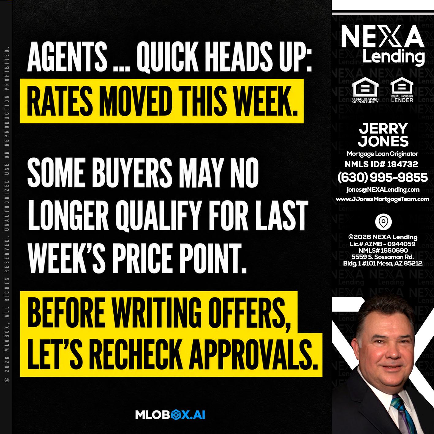 AGENTS QUICK - Jerry Jones -Mortgage Loan Originator