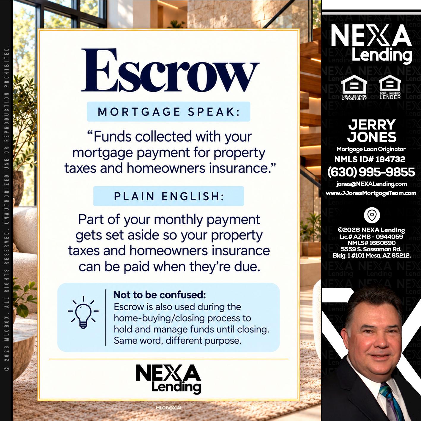 ESCROW - Jerry Jones -Mortgage Loan Originator